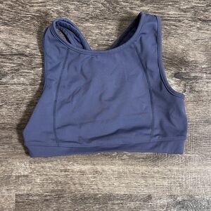 Threads 4 Thought High-Neck Sports Bra in Slate Blue